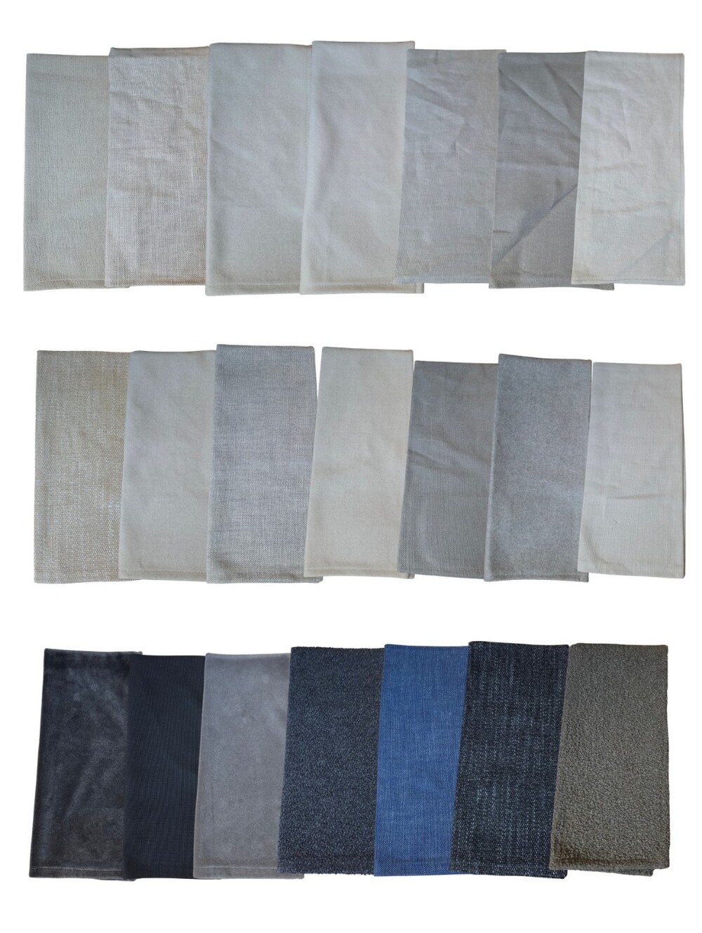 Restoration Hardware 21 Fabric Swatches Bundle 14.5"x13" Neutrals Wool Linen